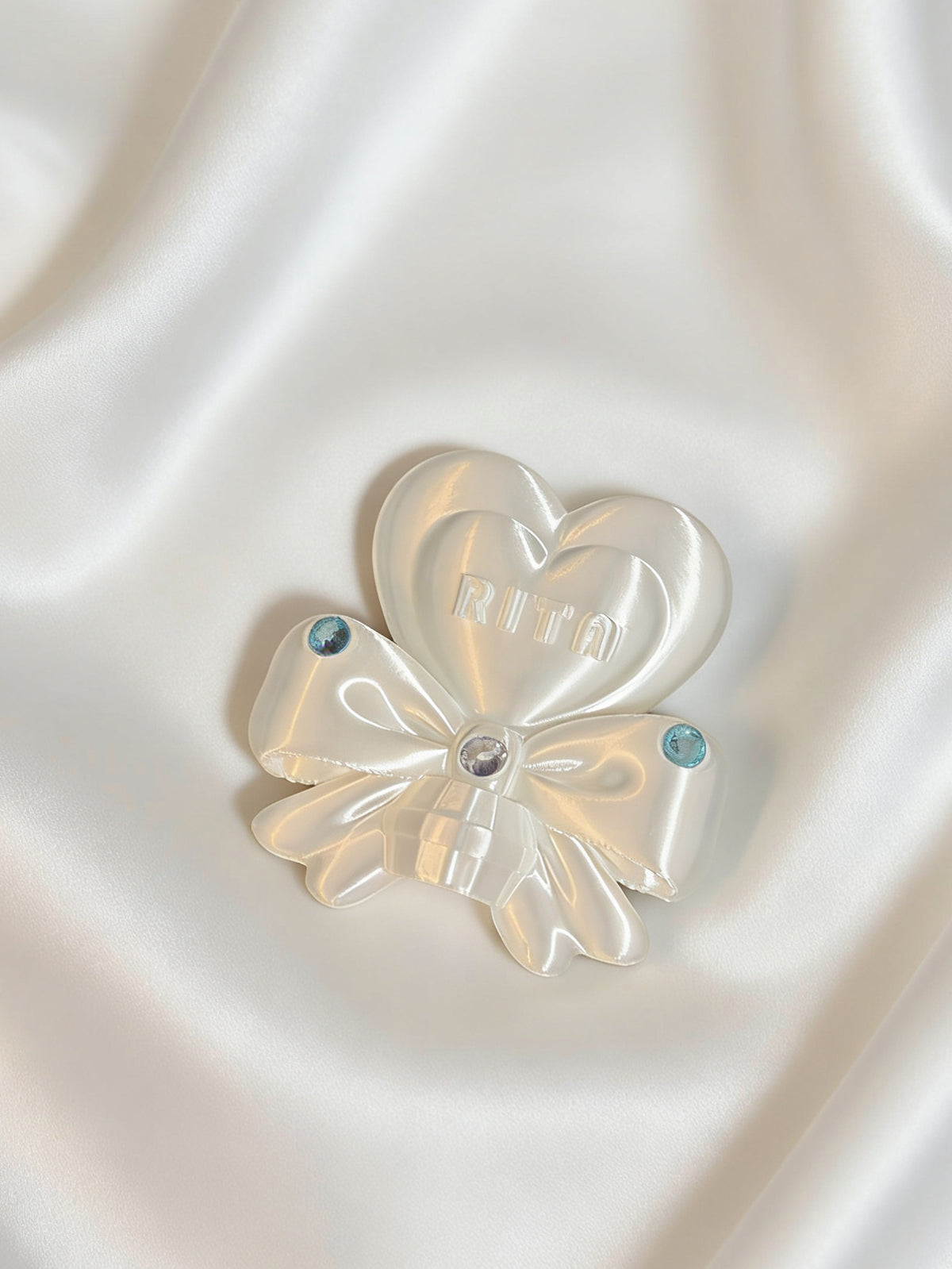 Custom Name Heart Bow Lip Balm & Inhaler Holder Keychain