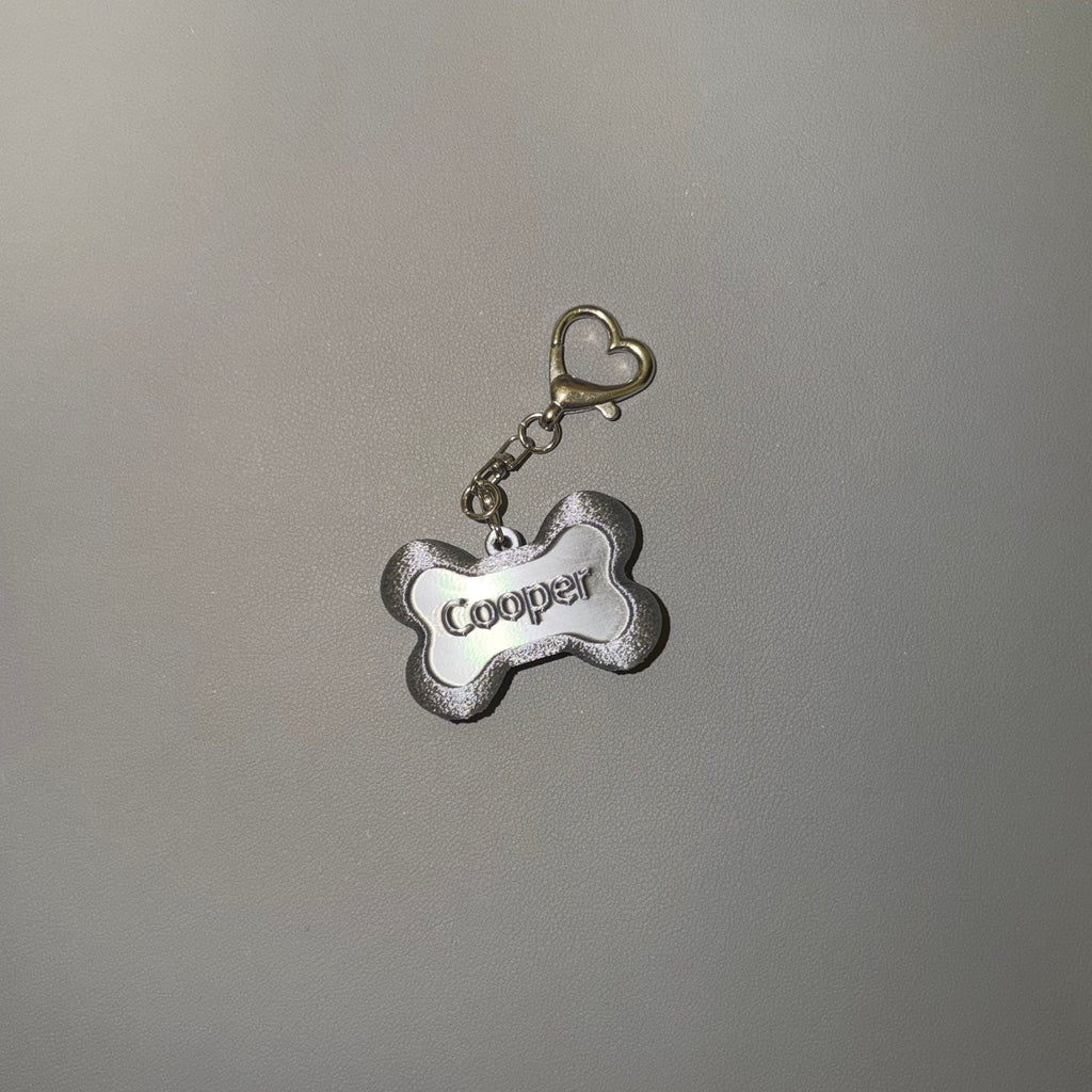 Personalized Bone Pet ID Tag – Custom Name & Phone Number