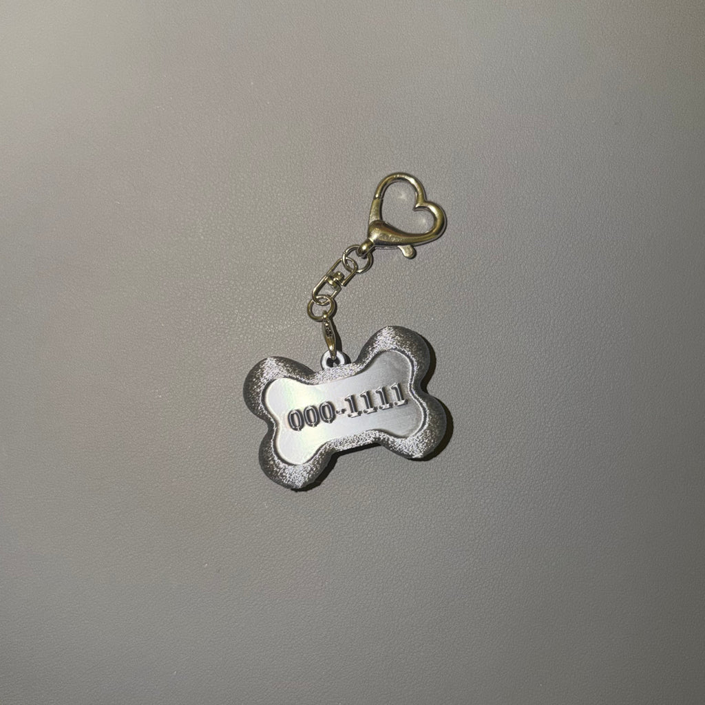 Personalized Bone Pet ID Tag – Custom Name & Phone Number