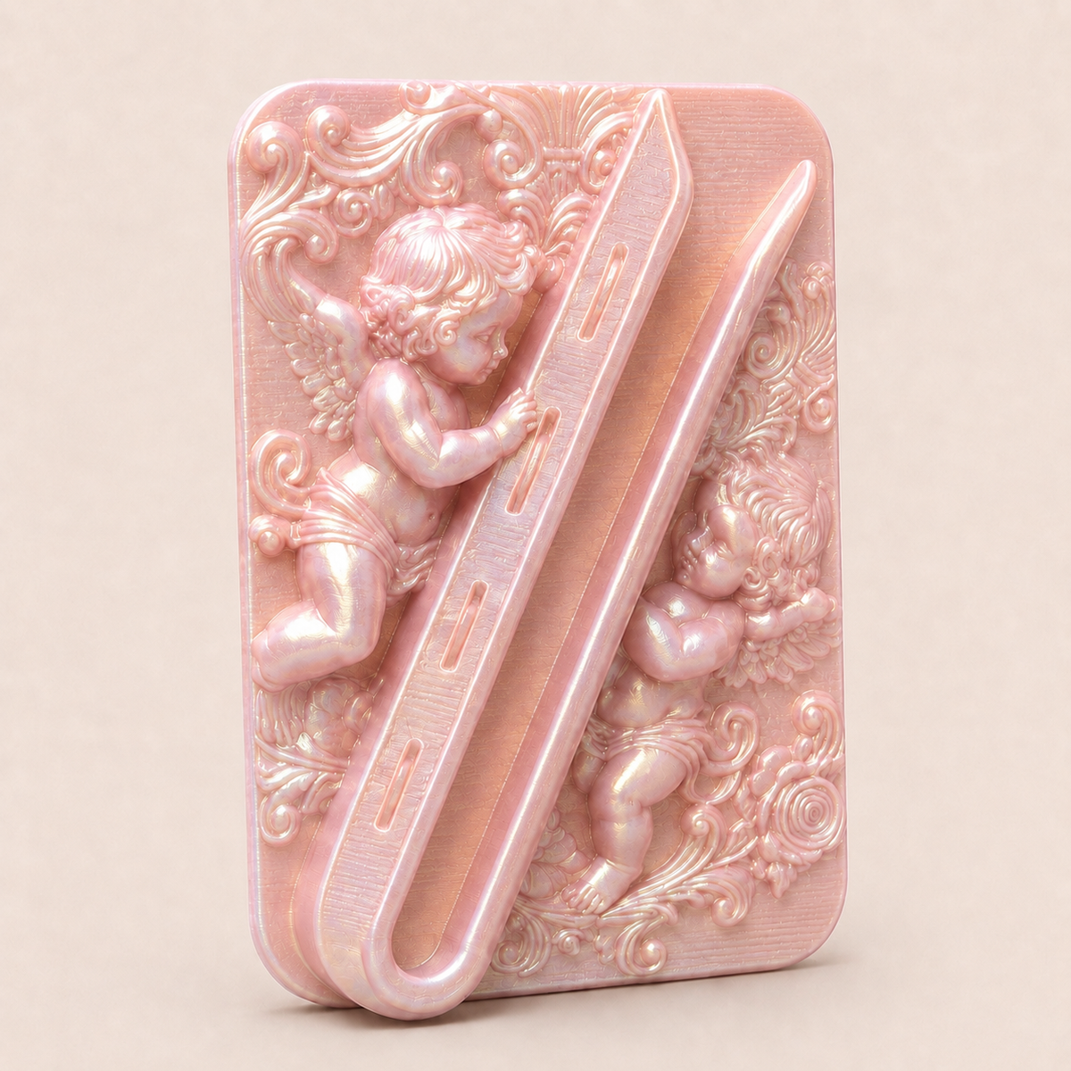 3D Printed Angel Phone Case Lip Balm Holder – Adhesive Cherub Lipstick Pocket