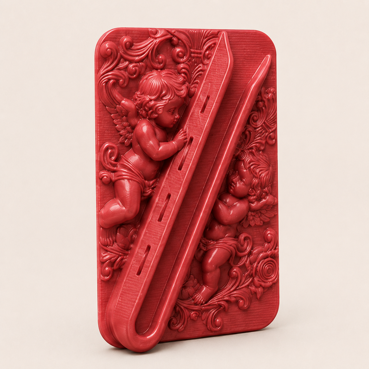 3D Printed Angel Phone Case Lip Balm Holder – Adhesive Cherub Lipstick Pocket
