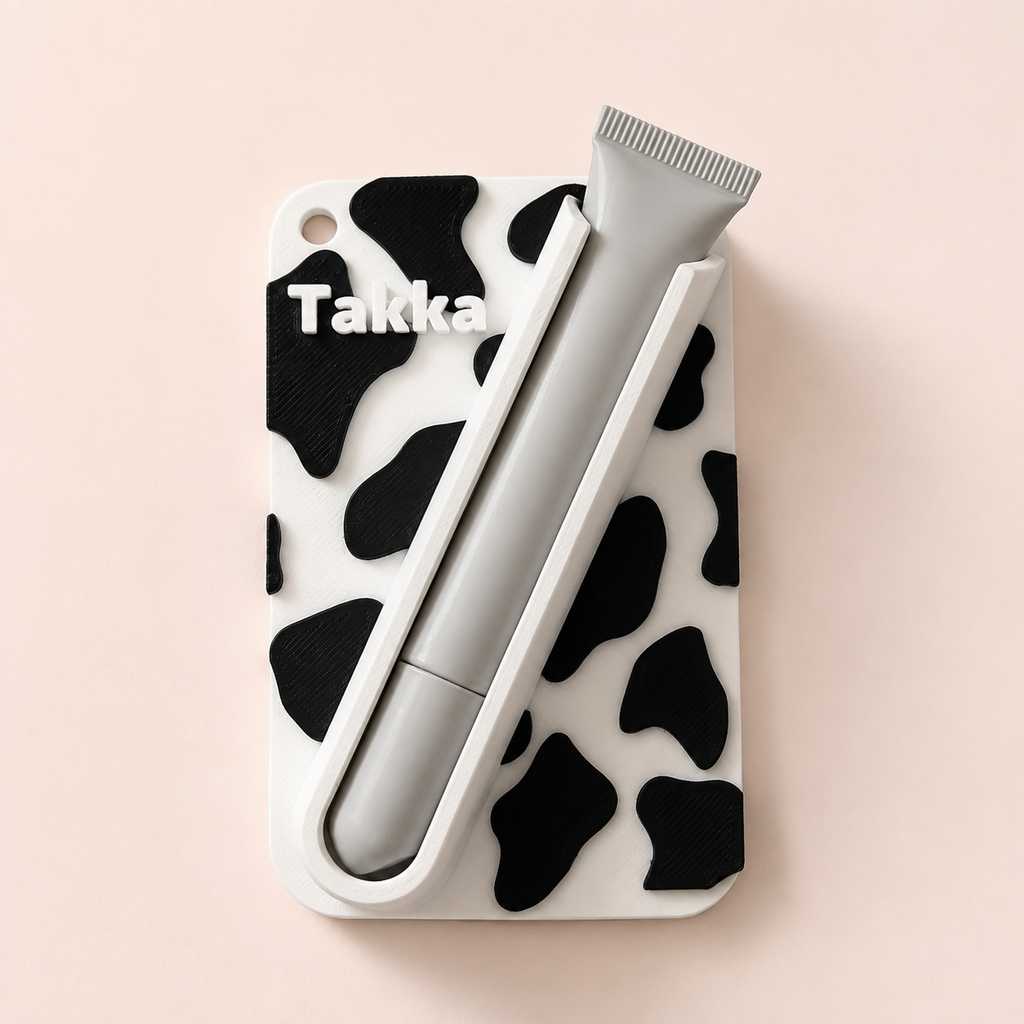 Personalized Cow Print Phone Lip Balm Holder