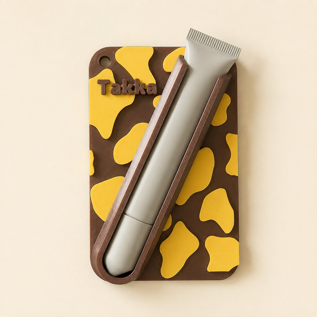 Personalized Cow Print Phone Lip Balm Holder