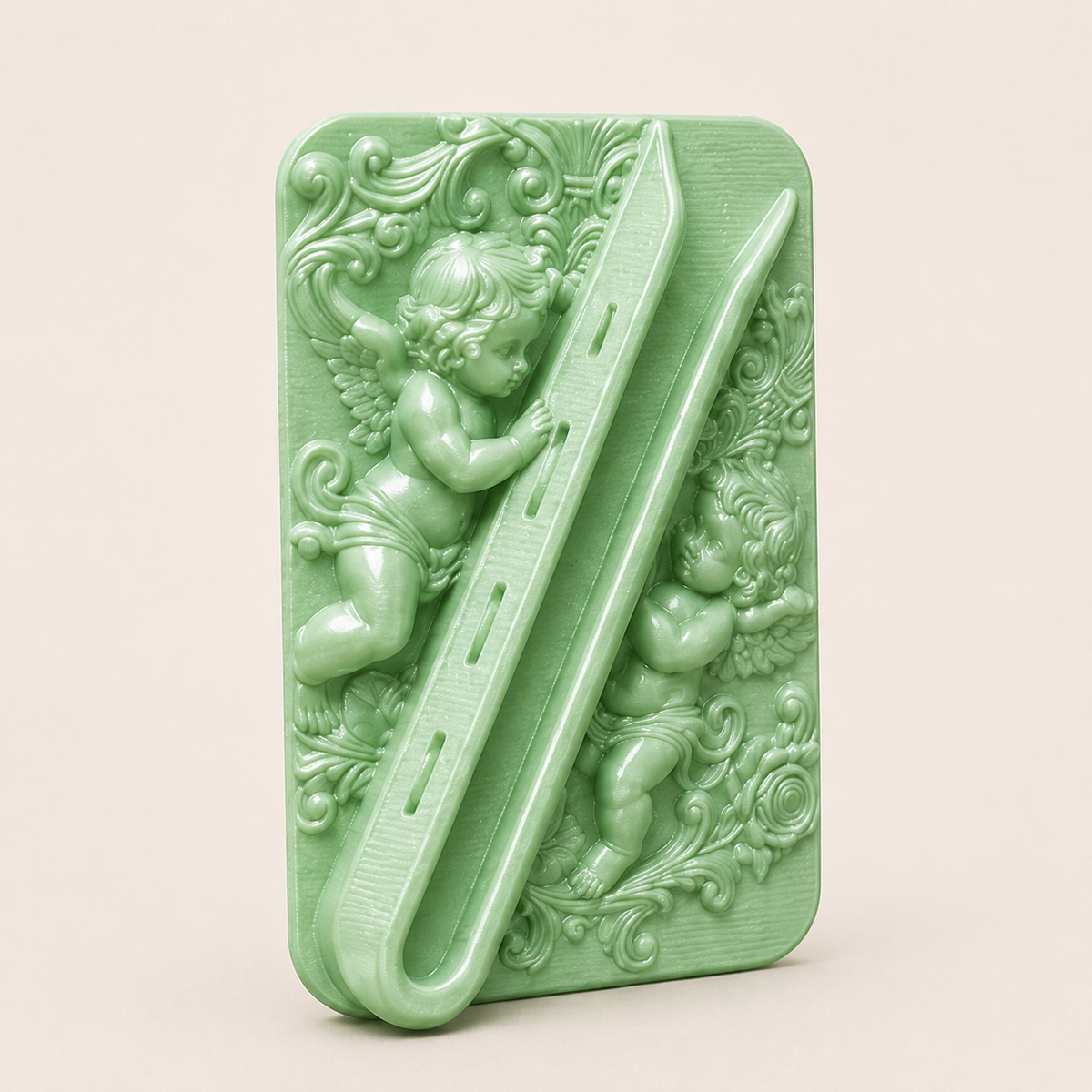 3D Printed Angel Phone Case Lip Balm Holder – Adhesive Cherub Lipstick Pocket