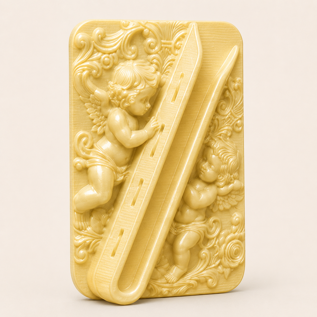 3D Printed Angel Phone Case Lip Balm Holder – Adhesive Cherub Lipstick Pocket