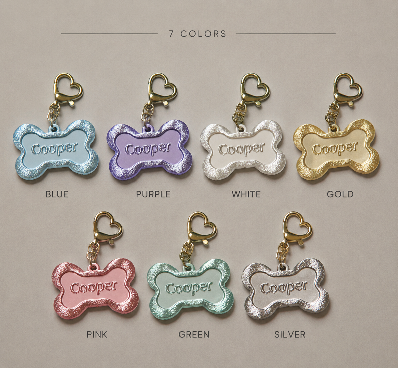 Personalized Bone Pet ID Tag – Custom Name & Phone Number