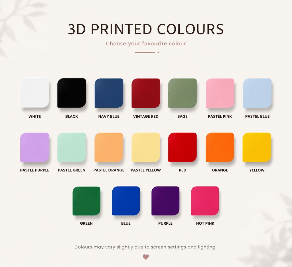 3D printed keyboard key toy color choices
