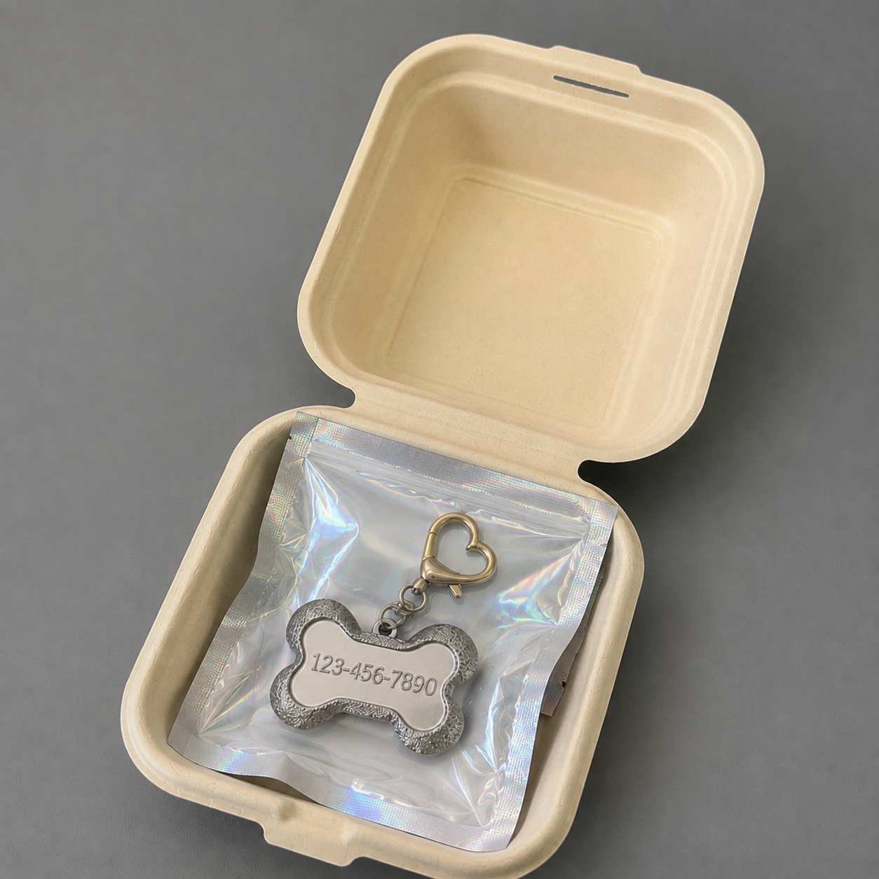 Personalized Bone Pet ID Tag – Custom Name & Phone Number