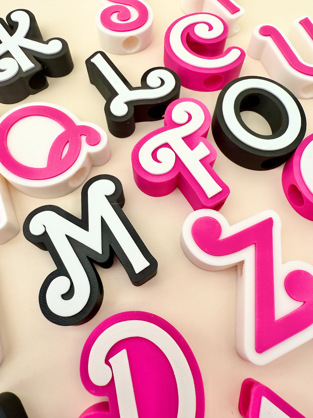 A to Z personalized straw topper examples